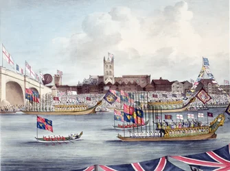 Die Eröffnung der neuen London Bridge, 1. August 1831
